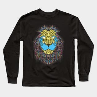 Lion Colorful Design Long Sleeve T-Shirt